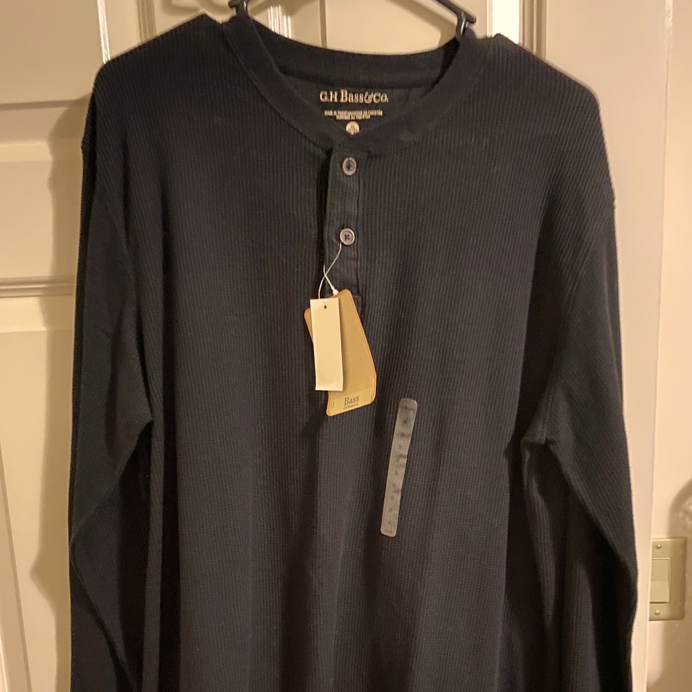 G.H. Bass & Co. Thermal Long Sleeve Shirt XL NWT